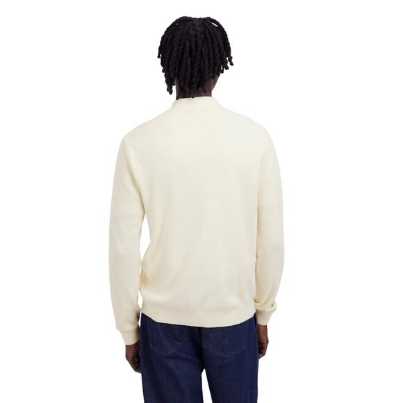 Madewell Men’s Collared Knit Cardigan XL Ivory Button Front Sweater - Picture 3 of 7